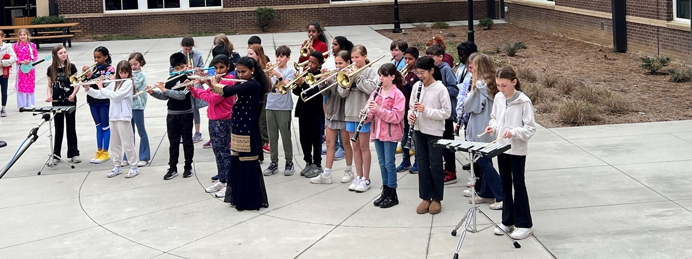 students playing instruments