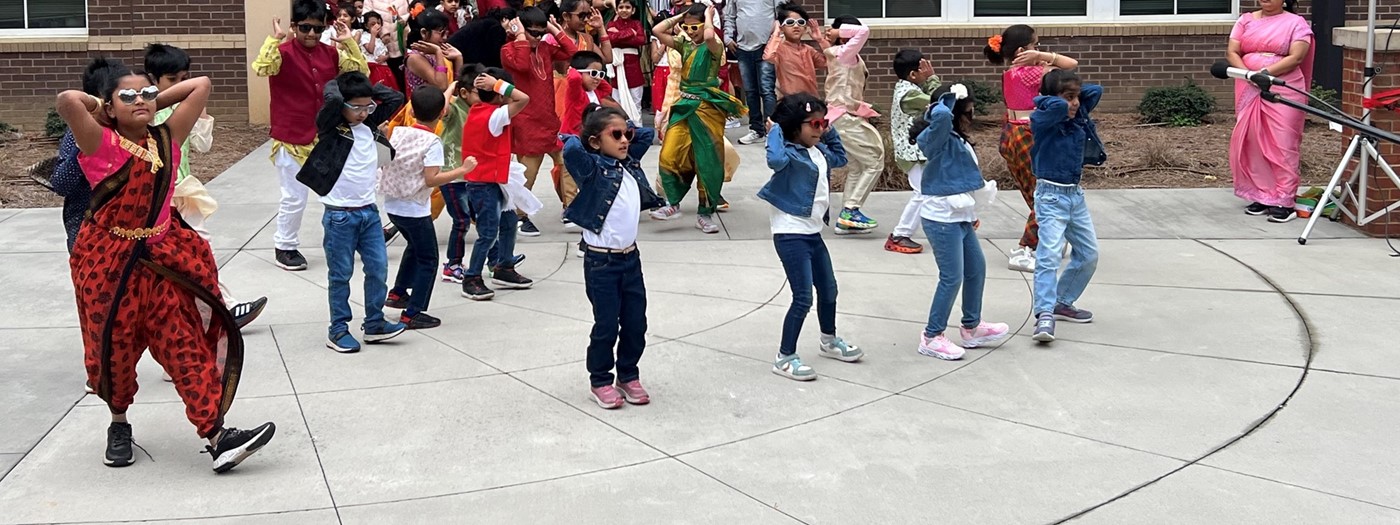 students dancing