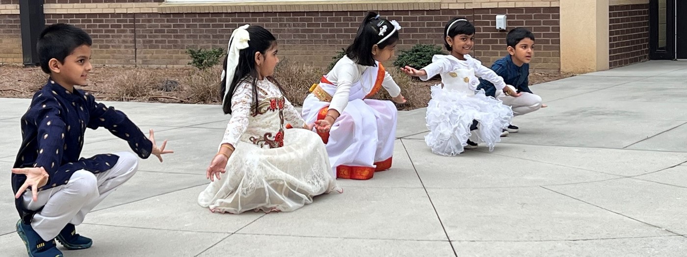 students dancing