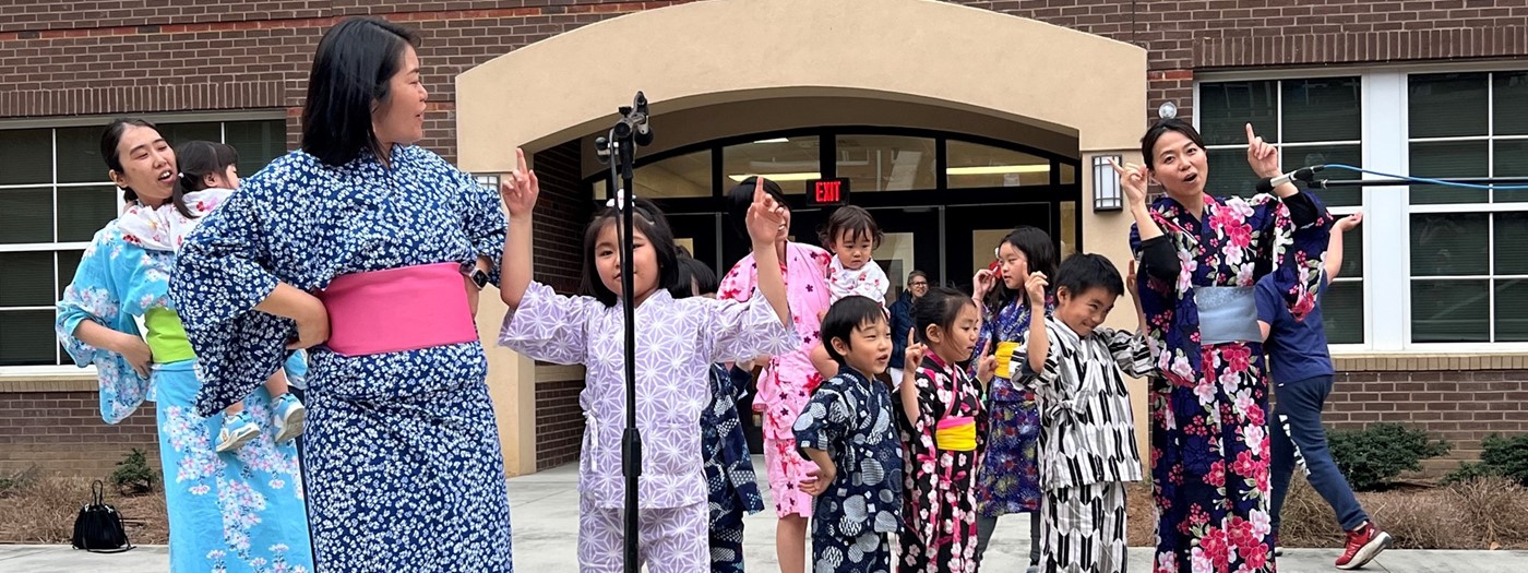 students dancing